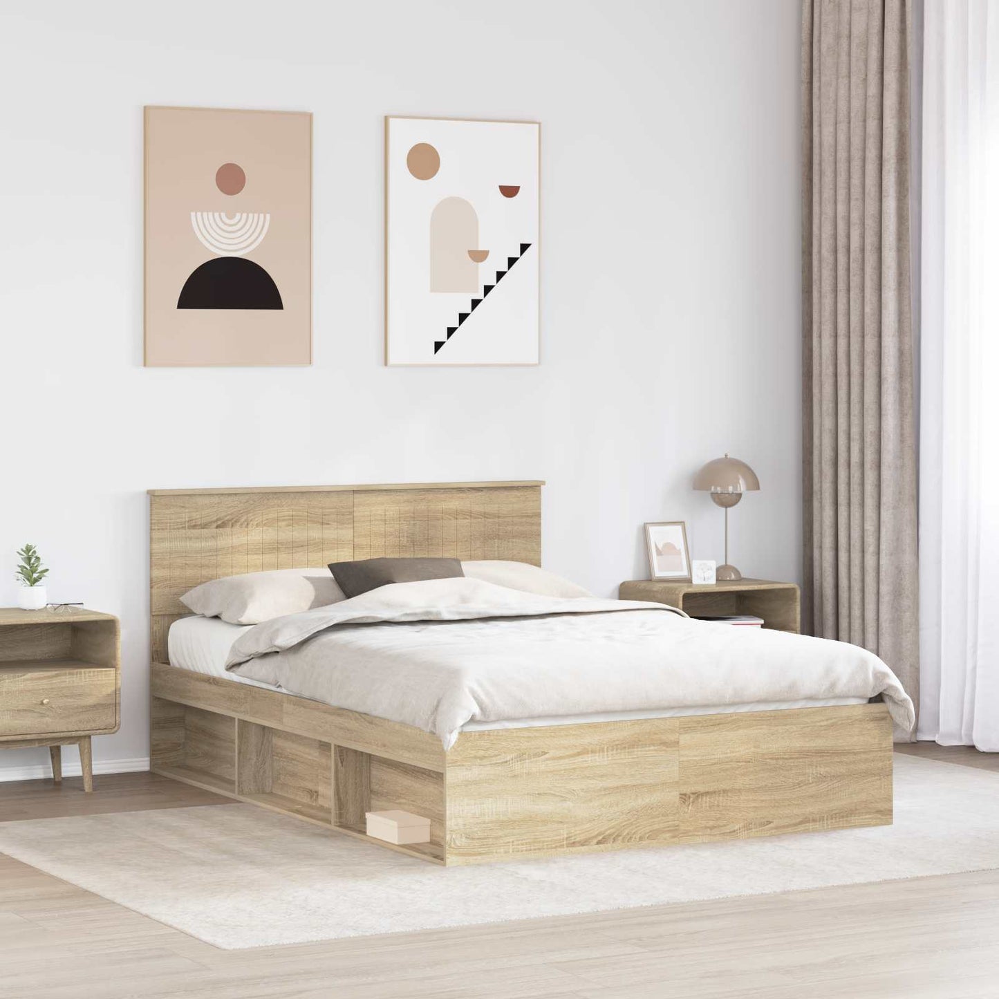 Struttura del letto Sonoma 140 x 190 cm Pino massello | homemem39