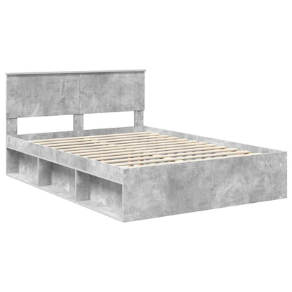 Struttura del letto Calcestruzzo 140 x 190 cm Pino massello | homemem39