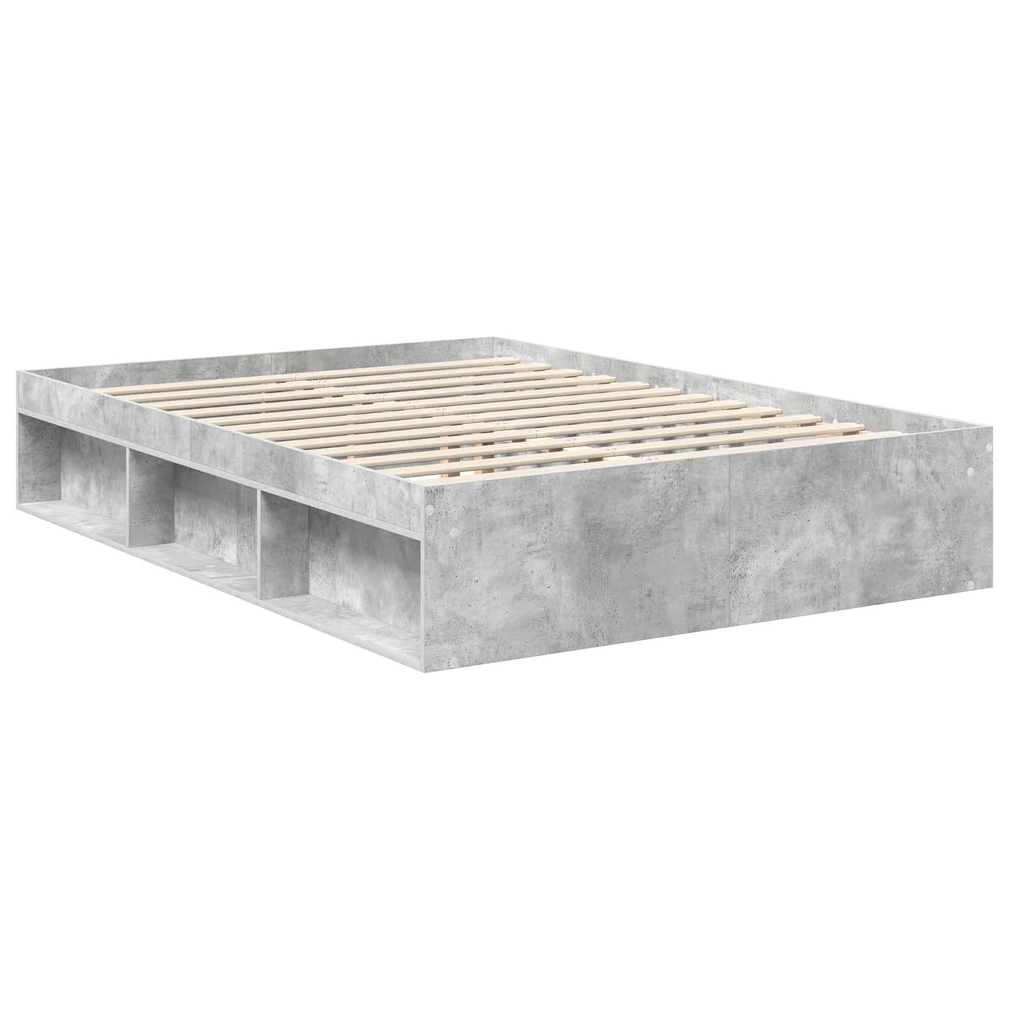 Struttura del letto Calcestruzzo 140 x 190 cm Pino massello | homemem39