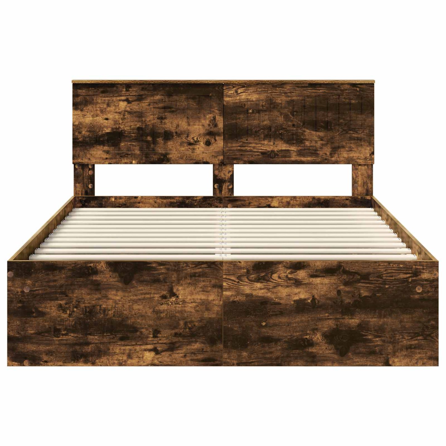 Struttura del letto Rovere fumé 140 x 190 cm Pino massello | homemem39