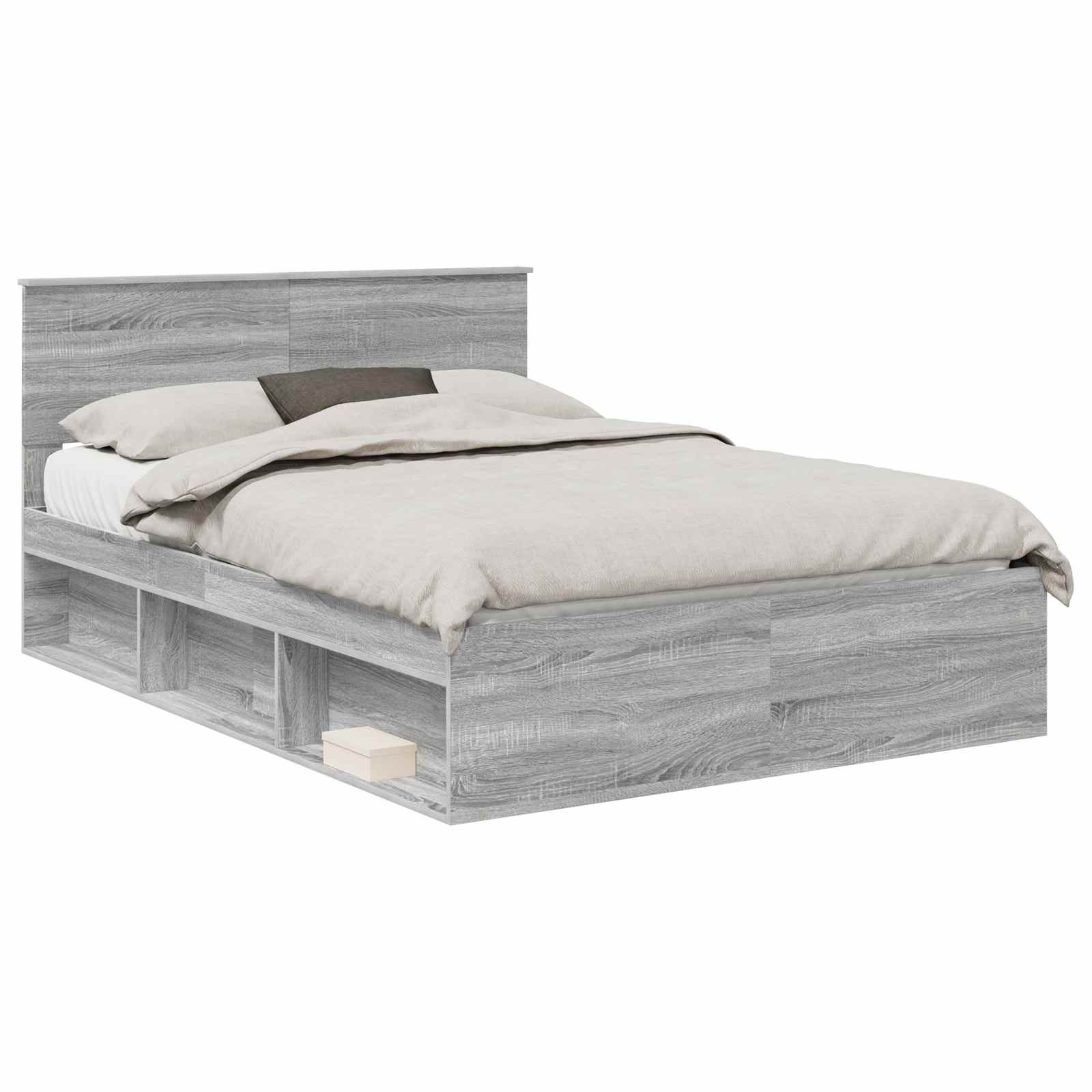 Struttura del letto Grigio Sonoma 140 x 190 cm Pino massello | homemem39