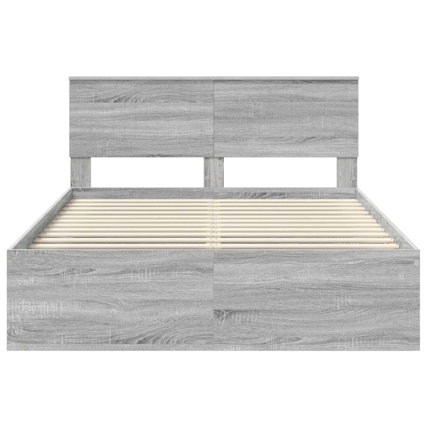 Struttura del letto Grigio Sonoma 140 x 190 cm Pino massello | homemem39