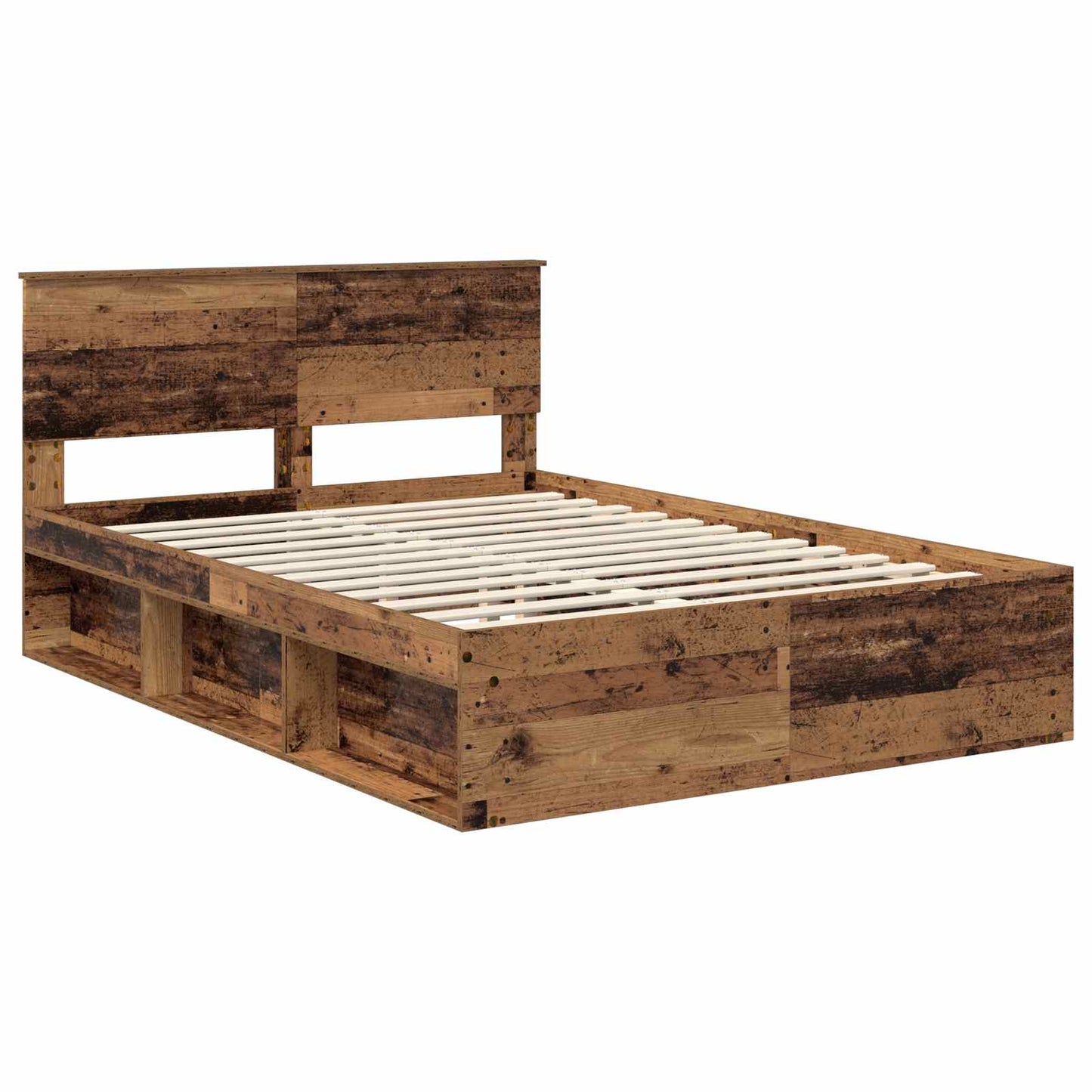 Struttura del letto Legno vecchio 140 x 190 cm Pino massello | homemem39
