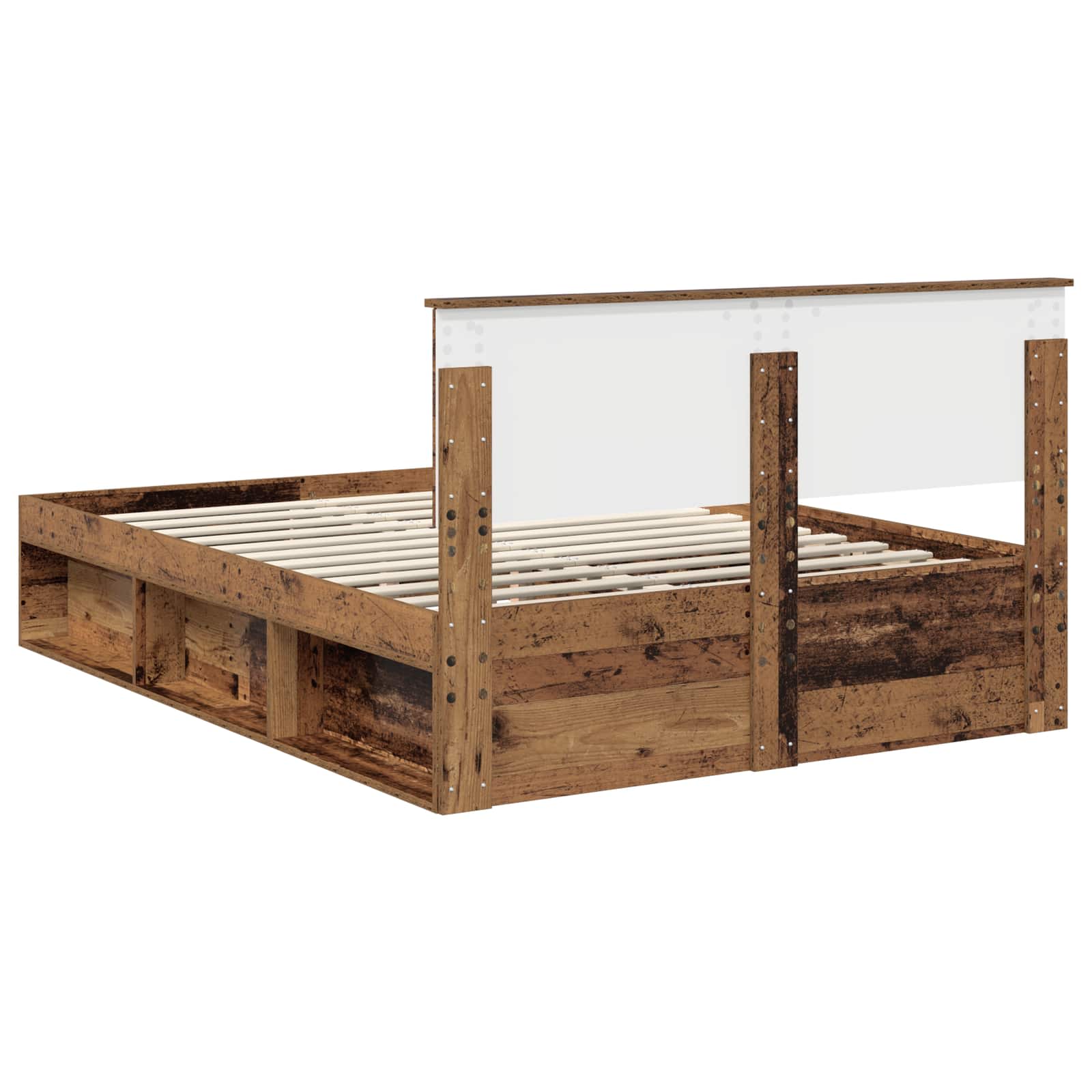 Struttura del letto Legno vecchio 140 x 190 cm Pino massello | homemem39