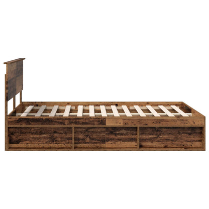 Struttura del letto Legno vecchio 140 x 190 cm Pino massello | homemem39