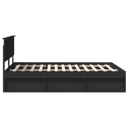 Struttura del letto Nero 135 x 190 cm Pino massello | homemem39
