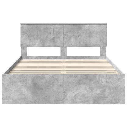Struttura del letto Grigio Concretè 135 x 190 cm Pino massello | homemem39