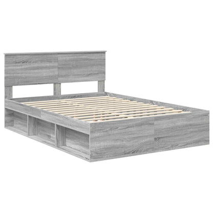 Struttura del letto Grigio Sonoma 135 x 190 cm Pino massello | homemem39