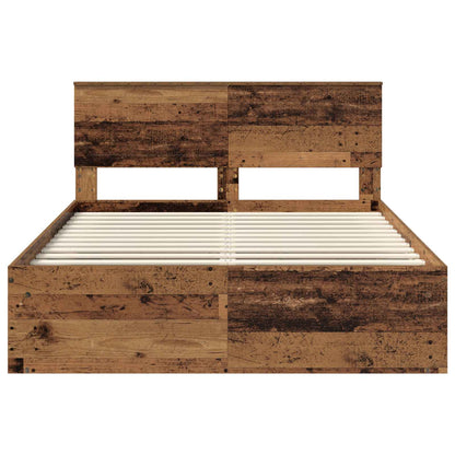 Struttura del letto Legno vecchio 135 x 190 cm Pino massello | homemem39