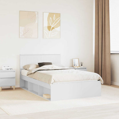 Struttura del letto Bianco 120 x 200 cm Pino massello | homemem39