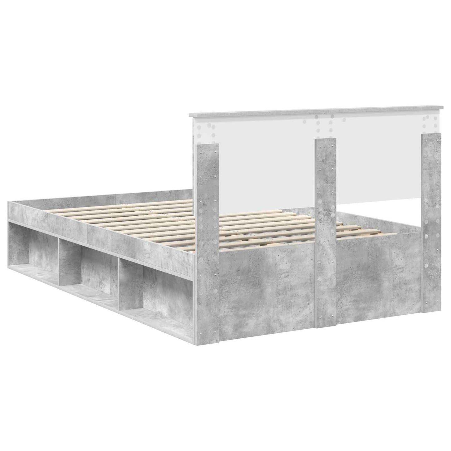 Struttura del letto Calcestruzzo 120 x 190 cm Pino massello | homemem39
