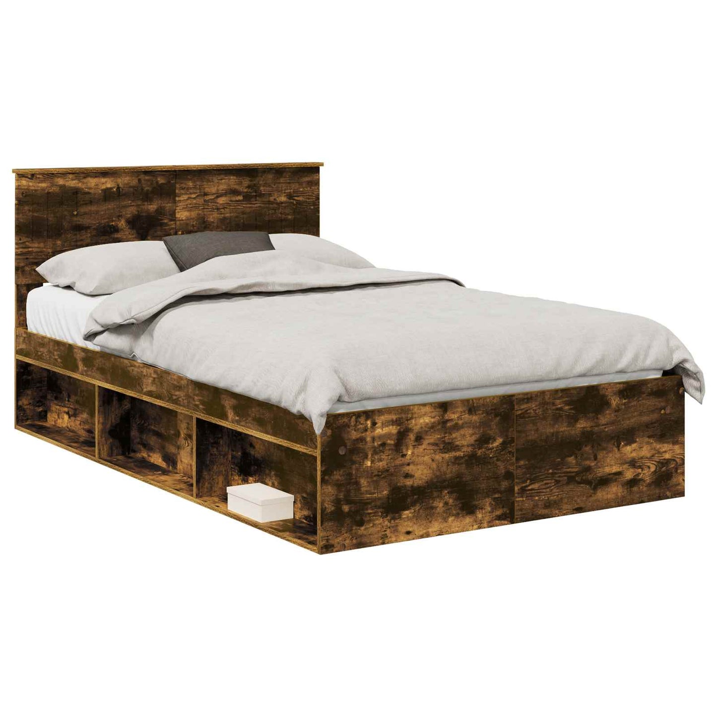 Struttura del letto Rovere fumé 120 x 190 cm Pino massello | homemem39