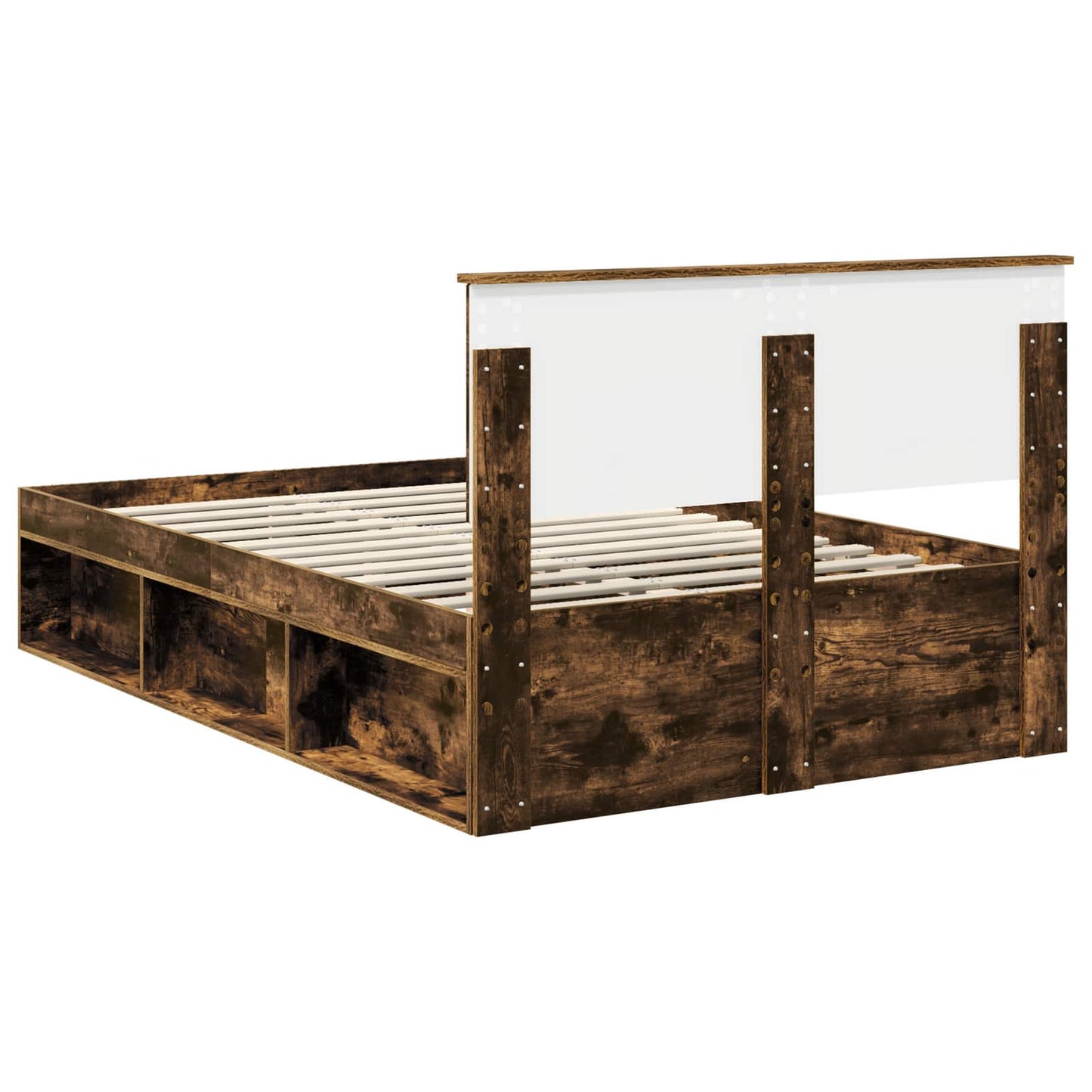 Struttura del letto Rovere fumé 120 x 190 cm Pino massello | homemem39