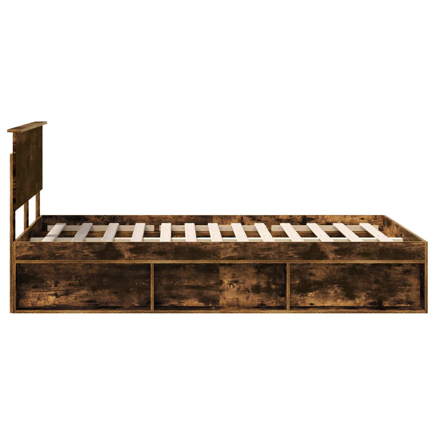 Struttura del letto Rovere fumé 120 x 190 cm Pino massello | homemem39