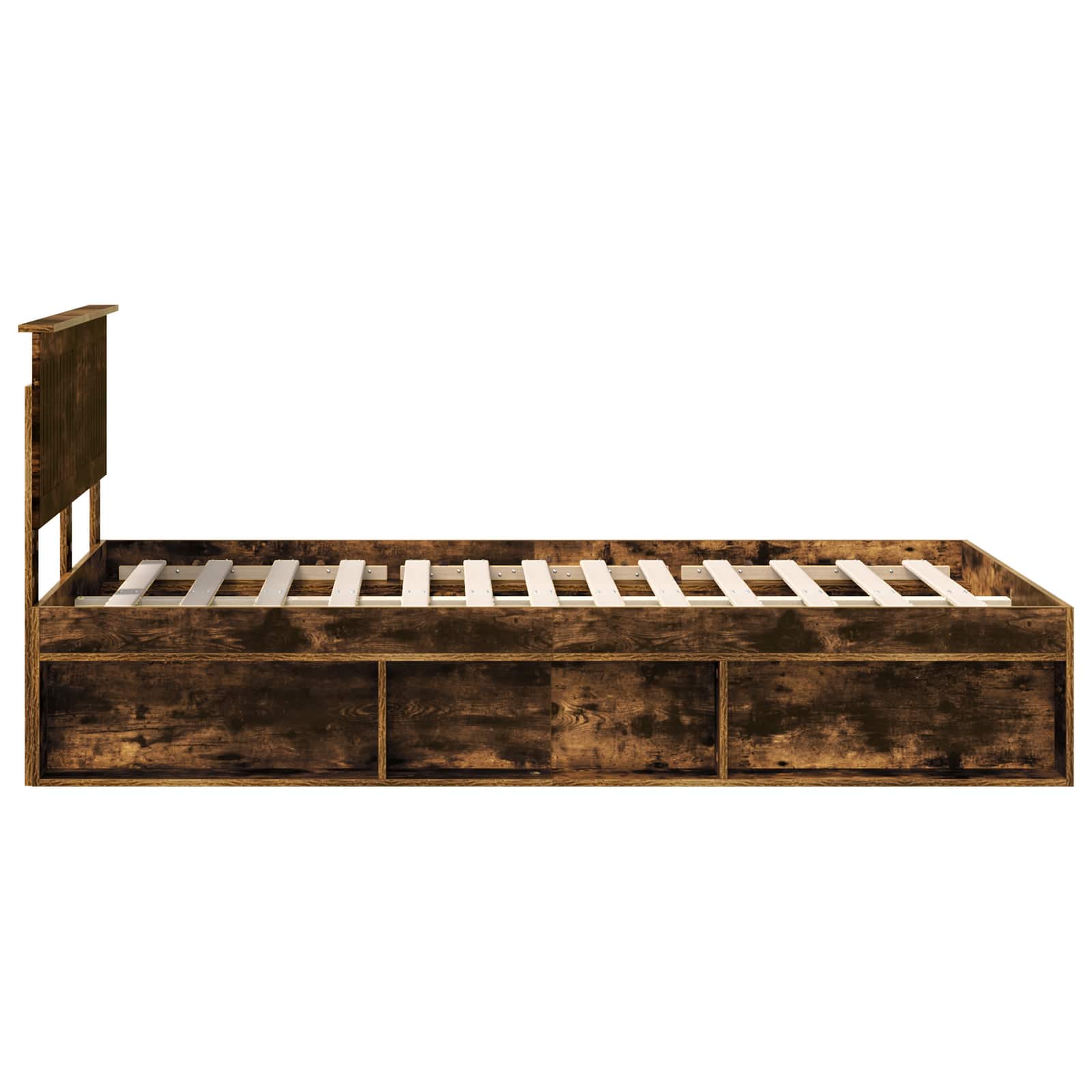 Struttura del letto Rovere fumé 120 x 190 cm Pino massello | homemem39
