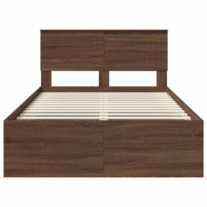 Struttura del letto Rovere Marrone 120 x 190 cm Pino massello | homemem39