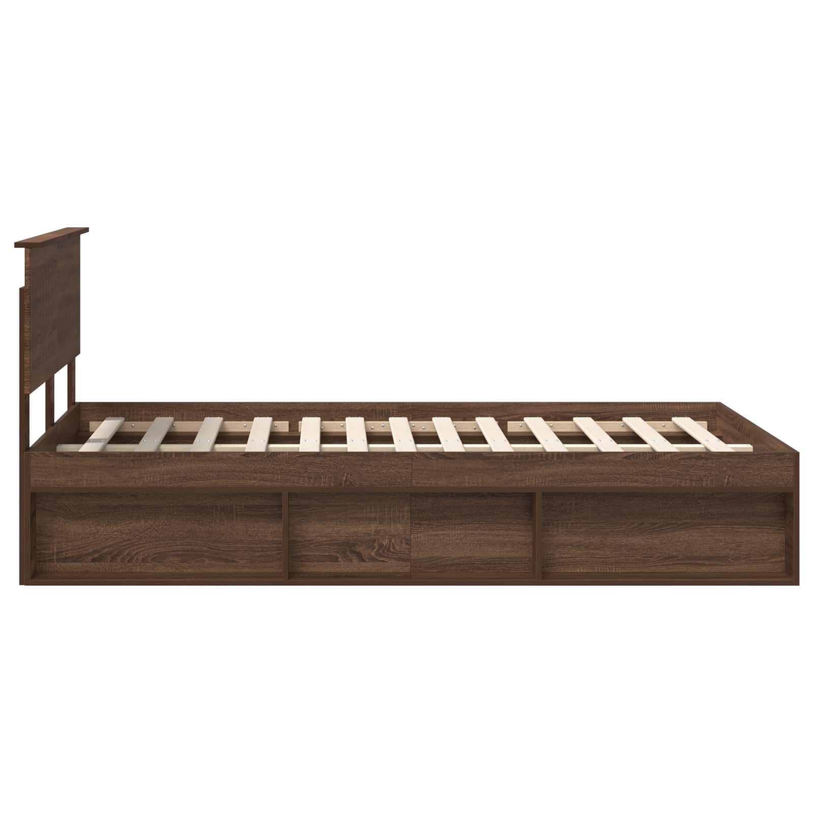 Struttura del letto Rovere Marrone 120 x 190 cm Pino massello | homemem39
