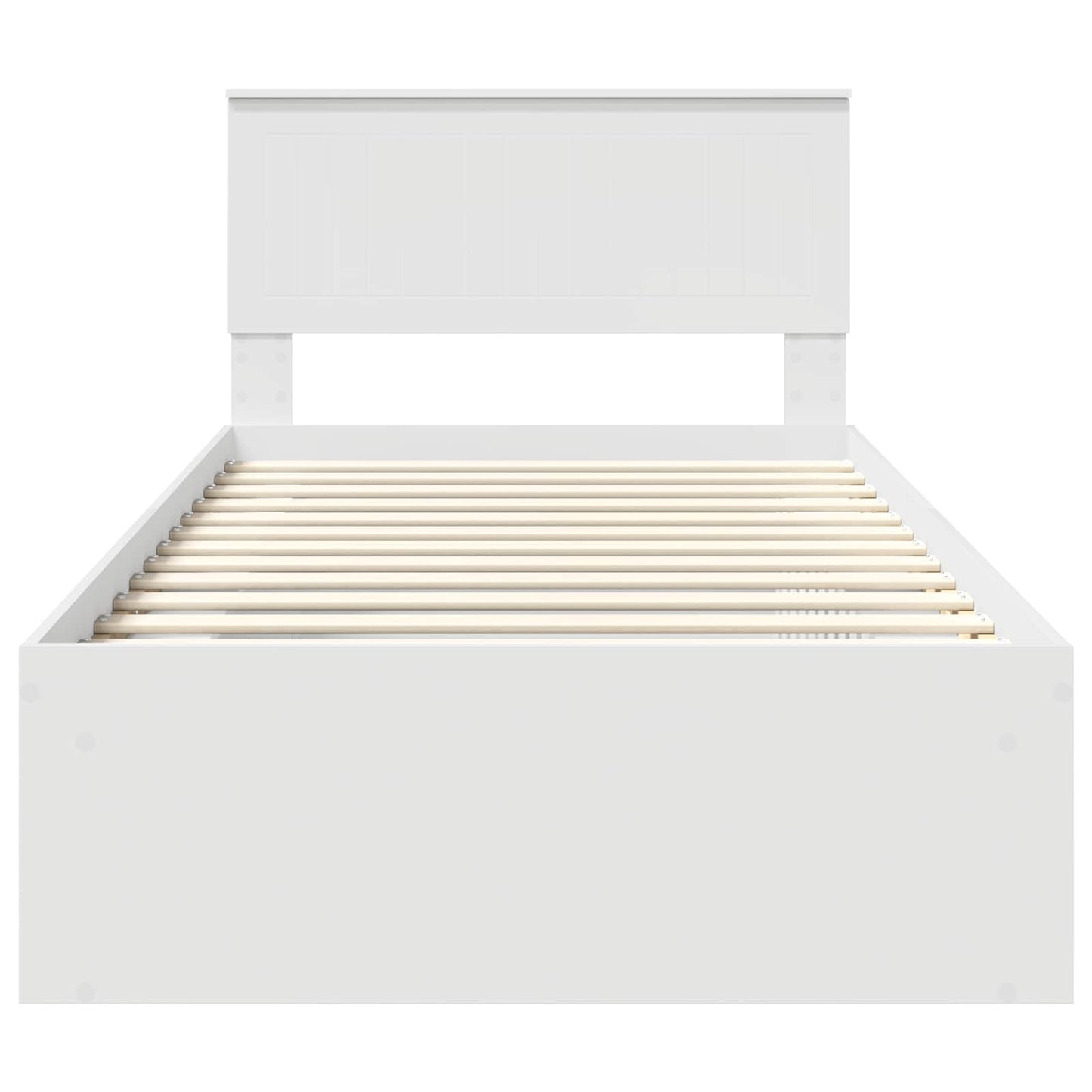 Struttura del letto Bianco 100 x 200 cm Pino massello | homemem39