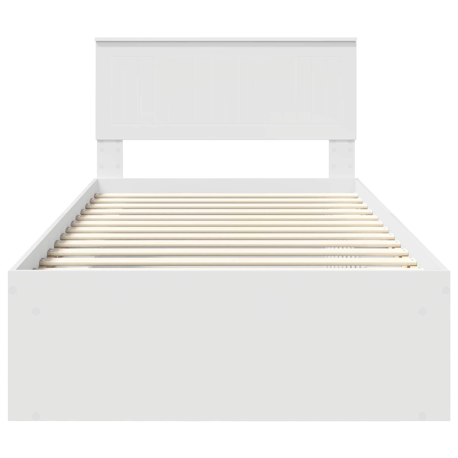 Struttura del letto Bianco 100 x 200 cm Pino massello | homemem39