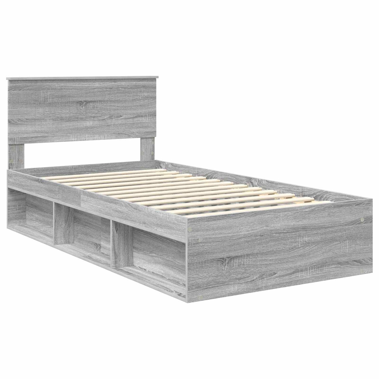 Struttura del letto Grigio Sonoma 100 x 200 cm Pino massello | homemem39