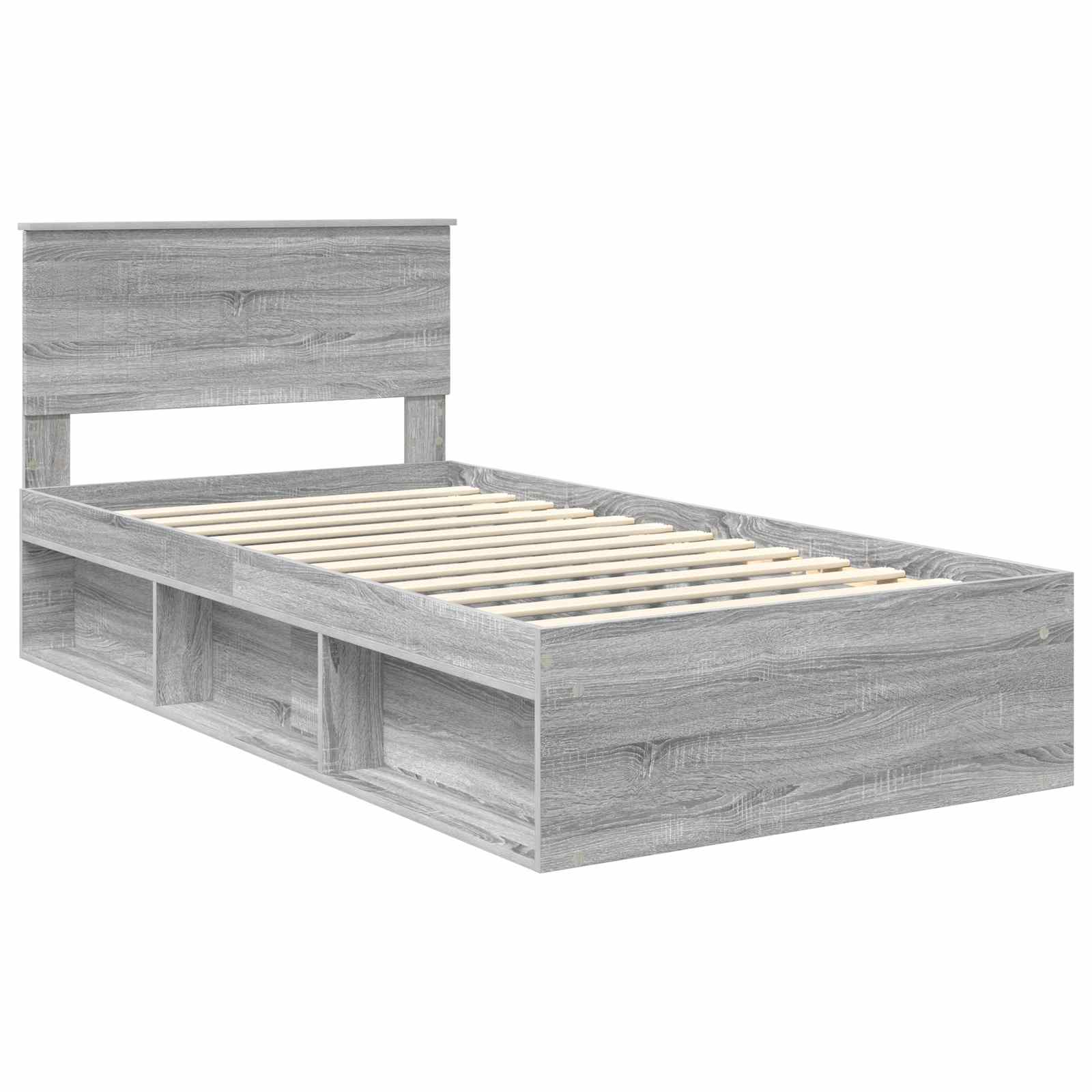 Struttura del letto Grigio Sonoma 100 x 200 cm Pino massello | homemem39