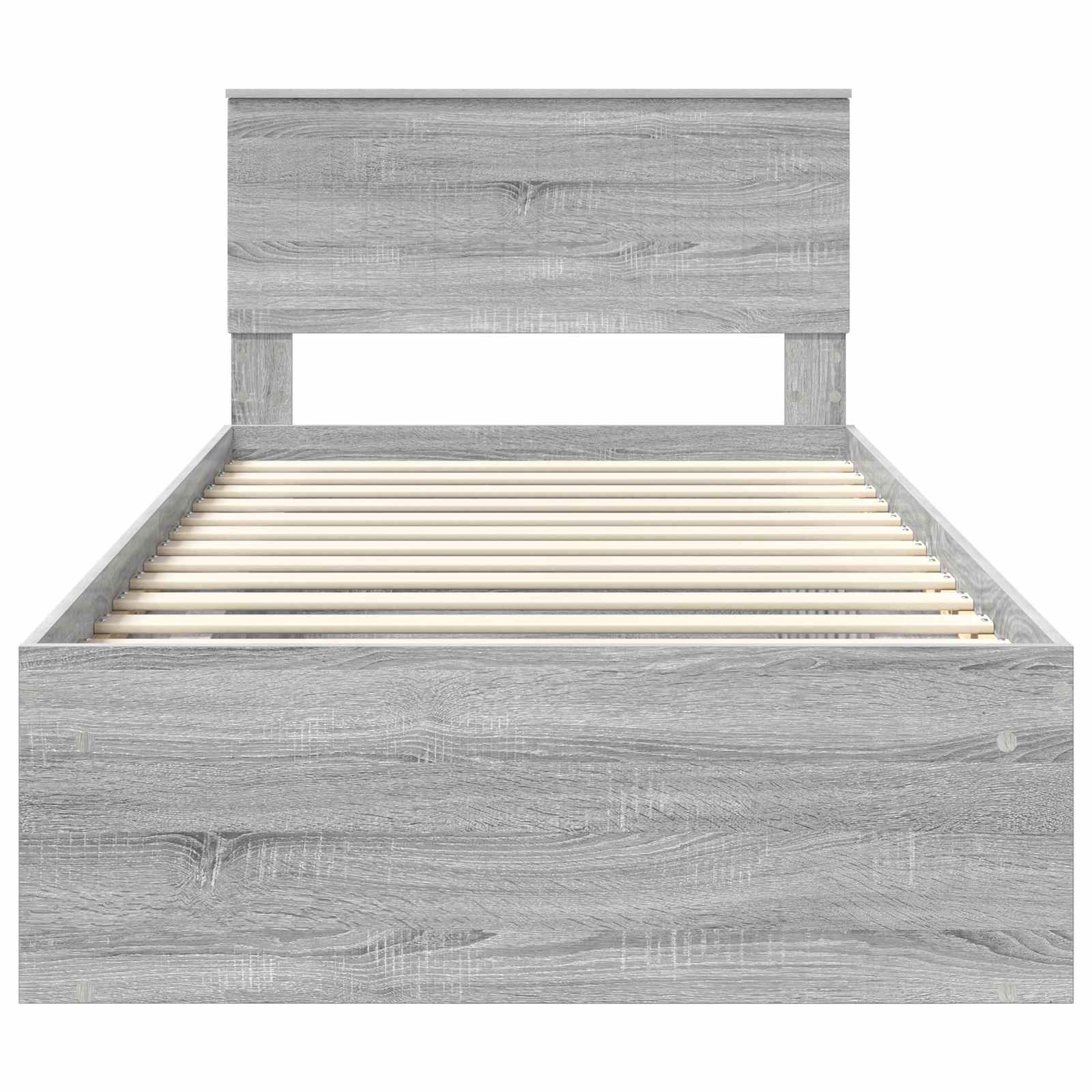 Struttura del letto Grigio Sonoma 100 x 200 cm Pino massello | homemem39