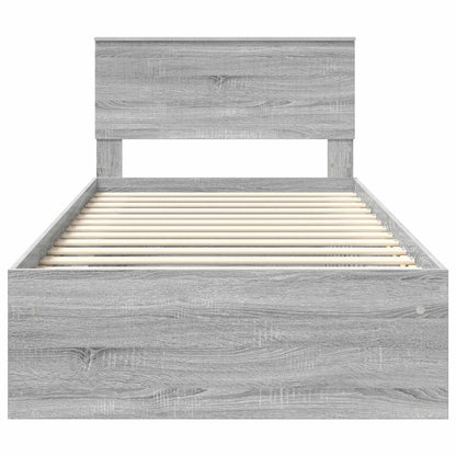 Struttura del letto Grigio Sonoma 100 x 200 cm Pino massello | homemem39