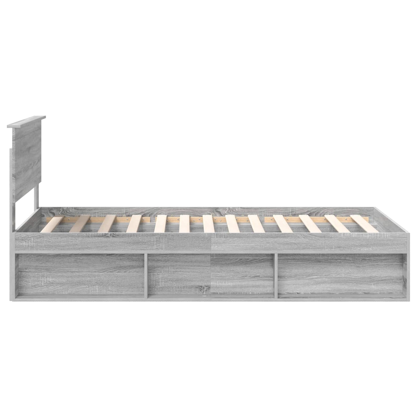 Struttura del letto Grigio Sonoma 100 x 200 cm Pino massello | homemem39