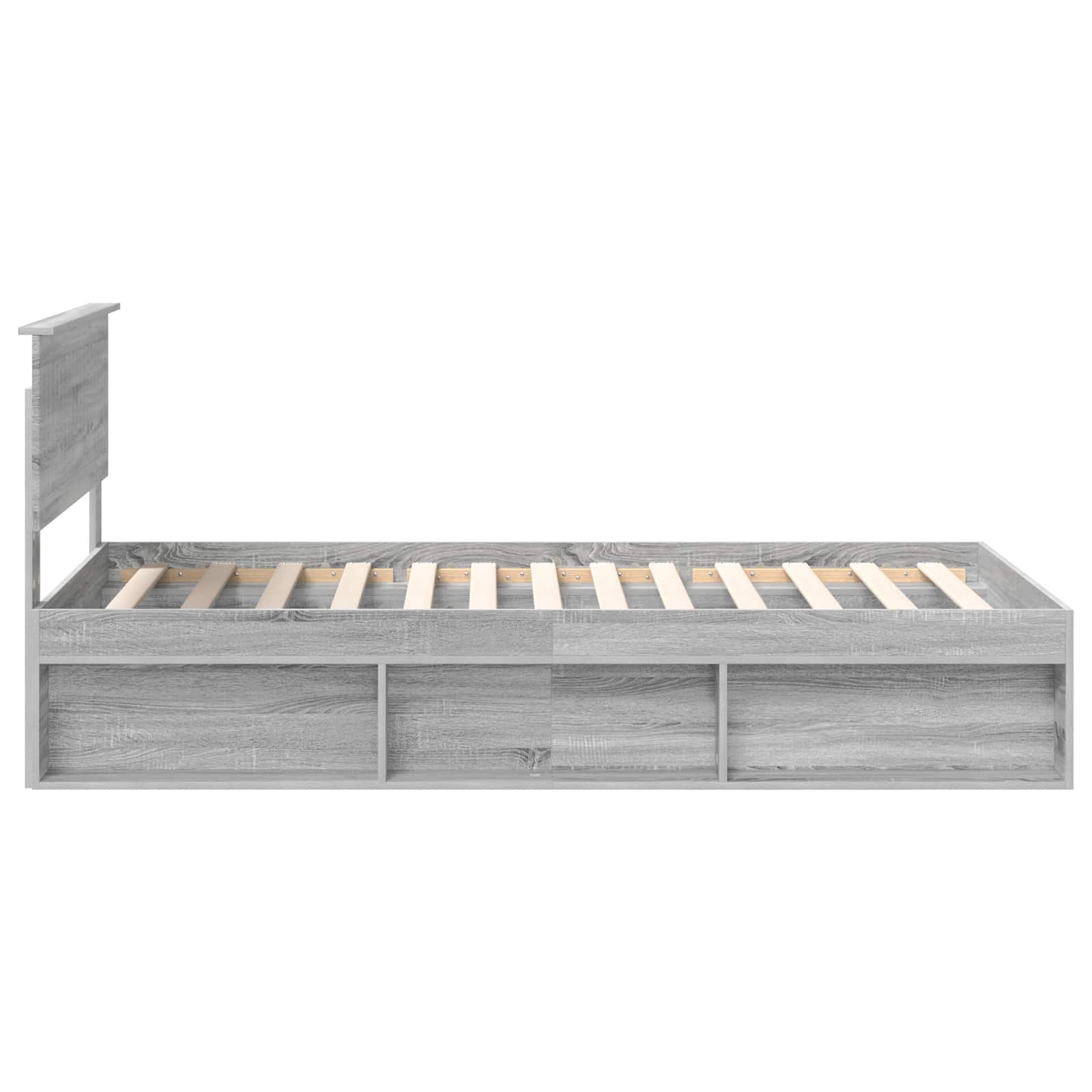 Struttura del letto Grigio Sonoma 100 x 200 cm Pino massello | homemem39