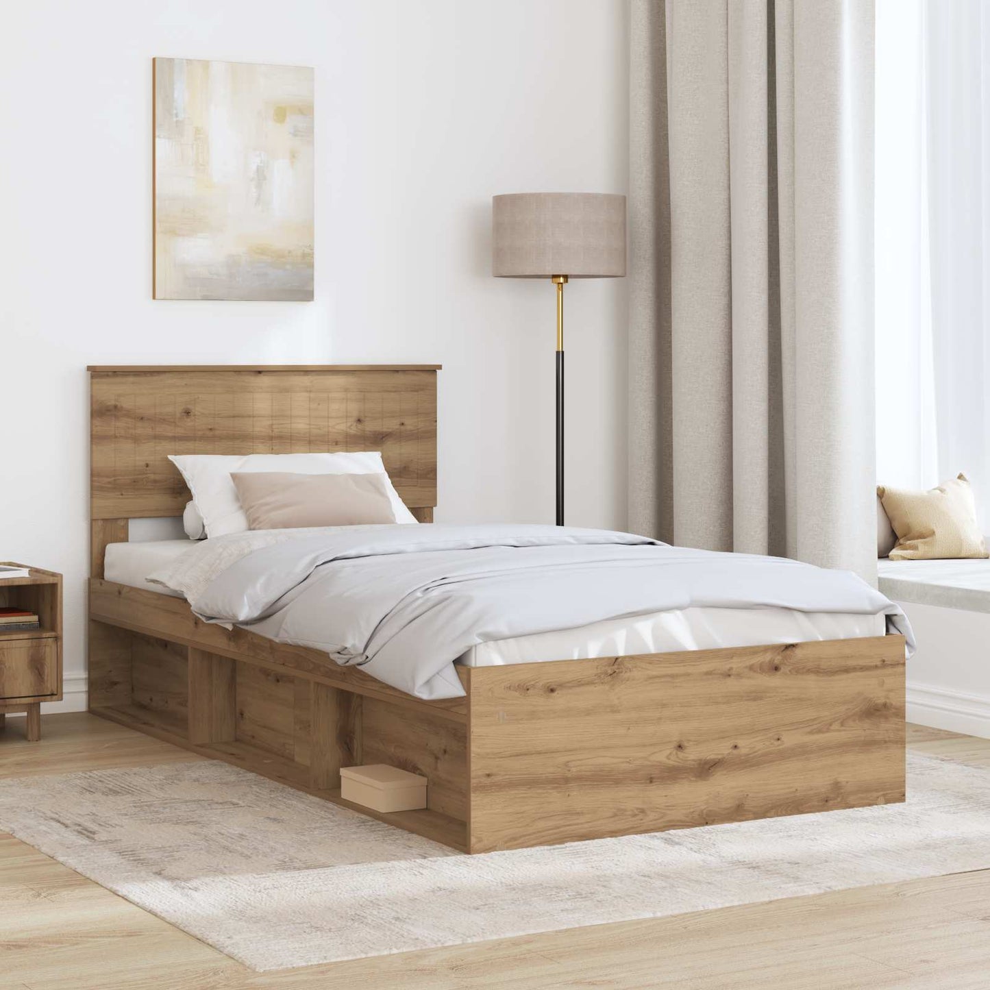 Struttura del letto Rovere Artigianale 100 x 200 cm | homemem39