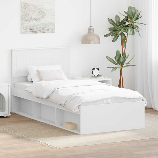Struttura del letto Bianco 90 x 200 cm Pino massello | homemem39