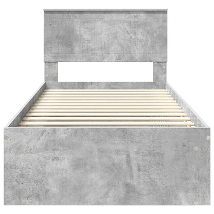 Struttura del letto Calcestruzzo 90 x 200 cm Pino massello | homemem39