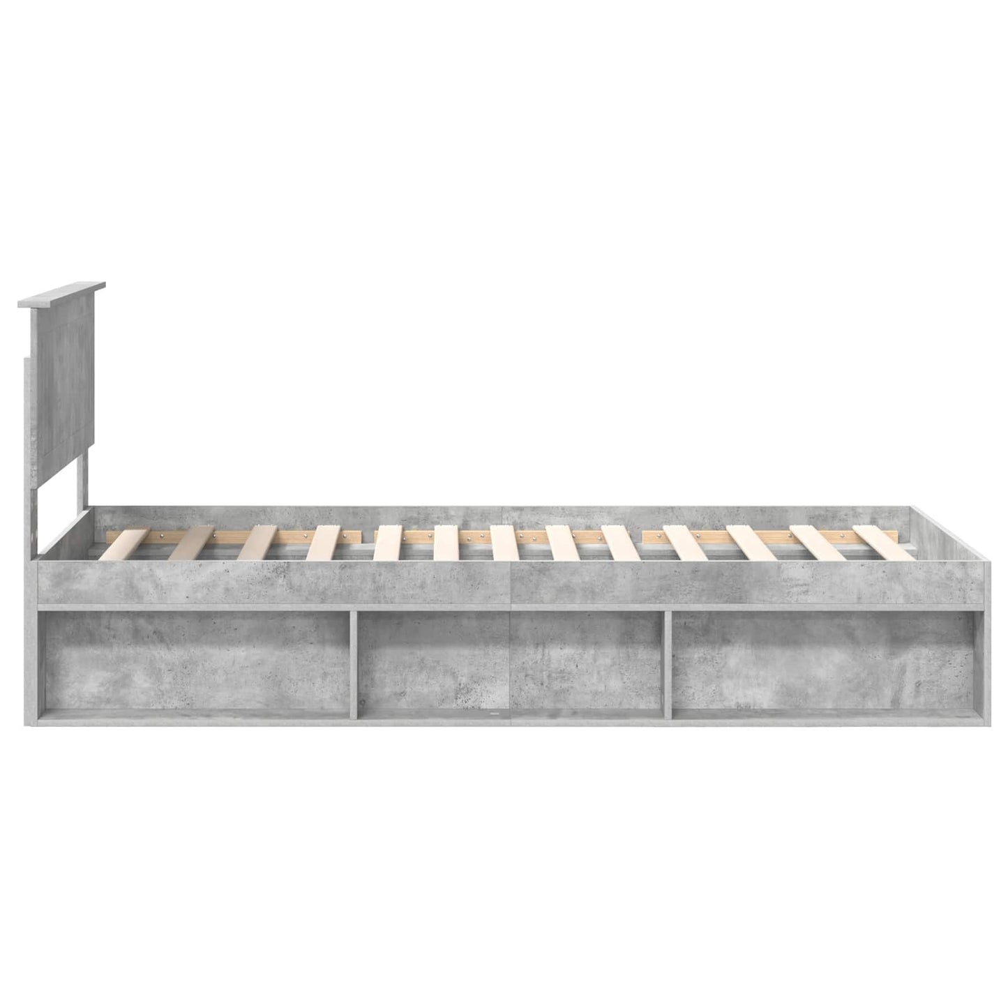 Struttura del letto Calcestruzzo 90 x 200 cm Pino massello | homemem39
