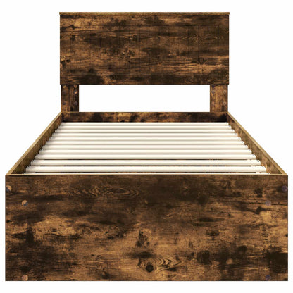 Struttura del letto Rovere fumé 90 x 200 cm Pino massello | homemem39