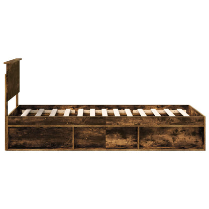 Struttura del letto Rovere fumé 90 x 200 cm Pino massello | homemem39