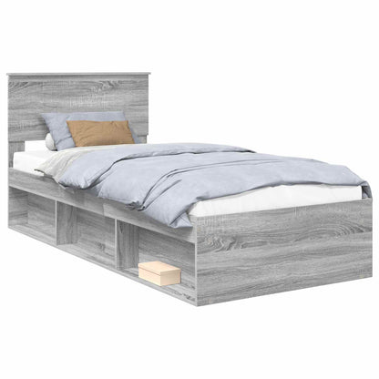 Struttura del letto Grigio Sonoma 90 x 200 cm Pino massello | homemem39