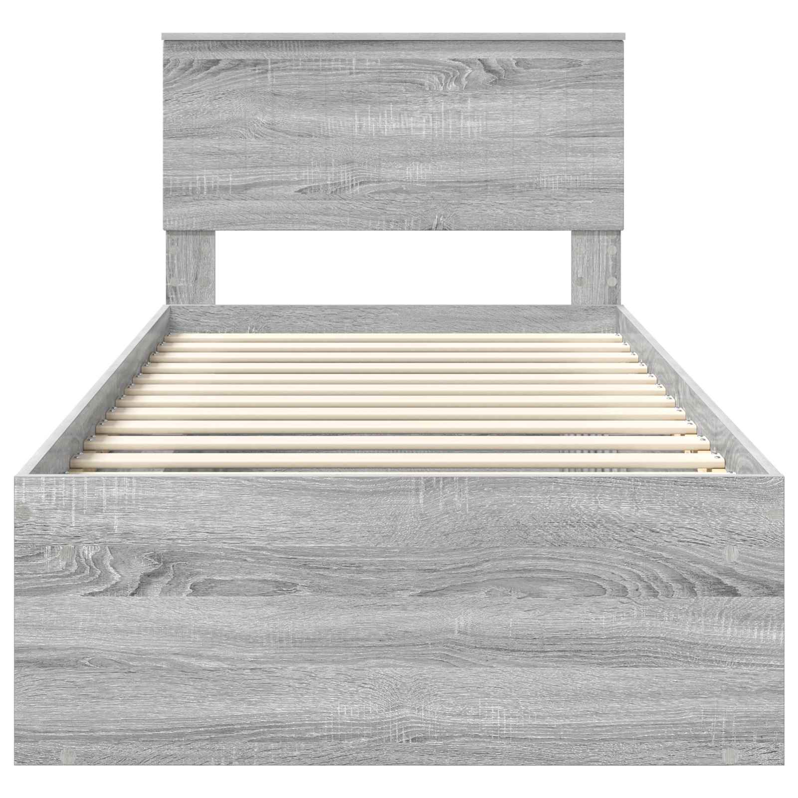 Struttura del letto Grigio Sonoma 90 x 200 cm Pino massello | homemem39