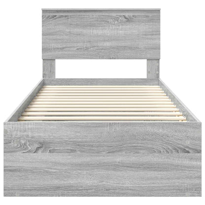 Struttura del letto Grigio Sonoma 90 x 200 cm Pino massello | homemem39
