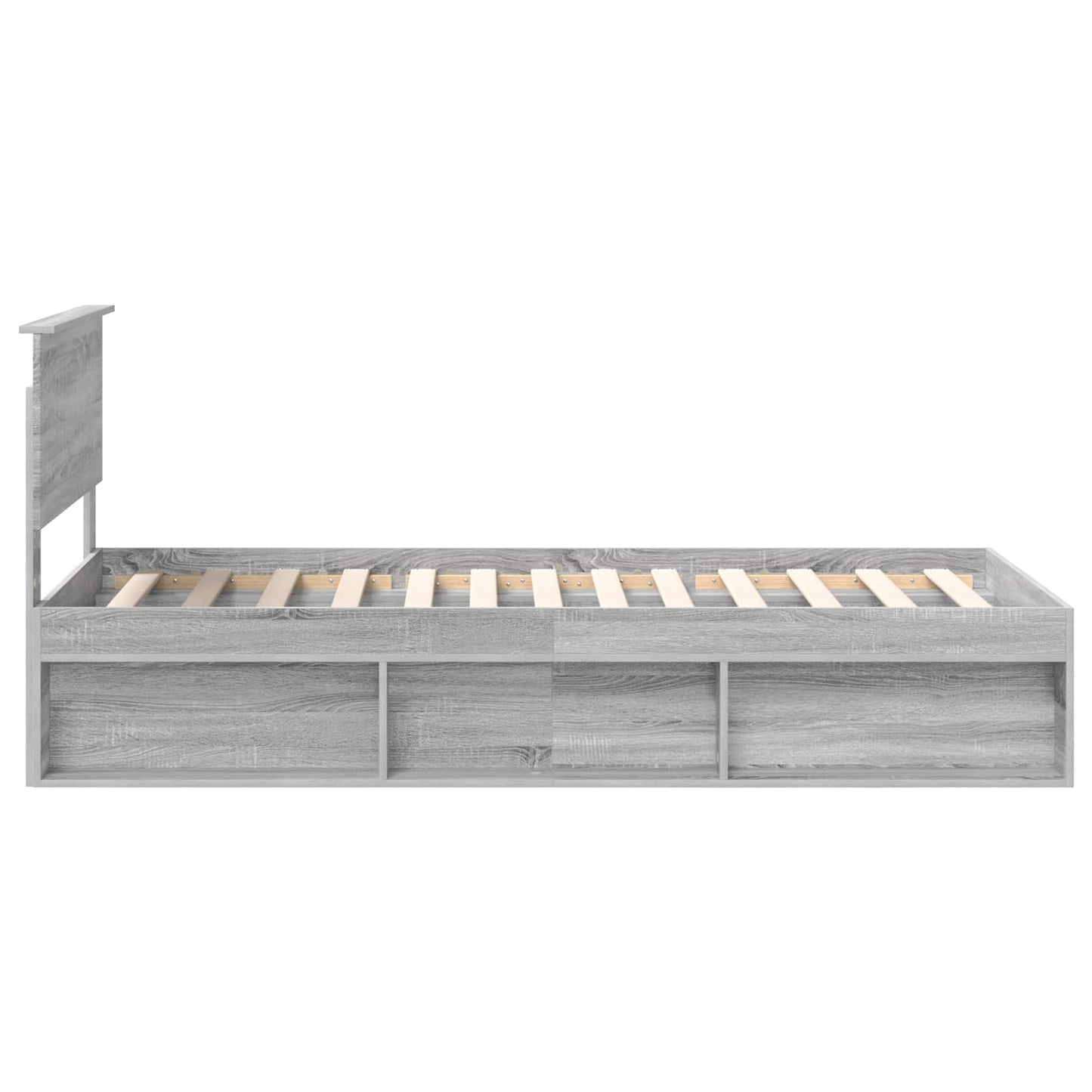 Struttura del letto Grigio Sonoma 90 x 200 cm Pino massello | homemem39