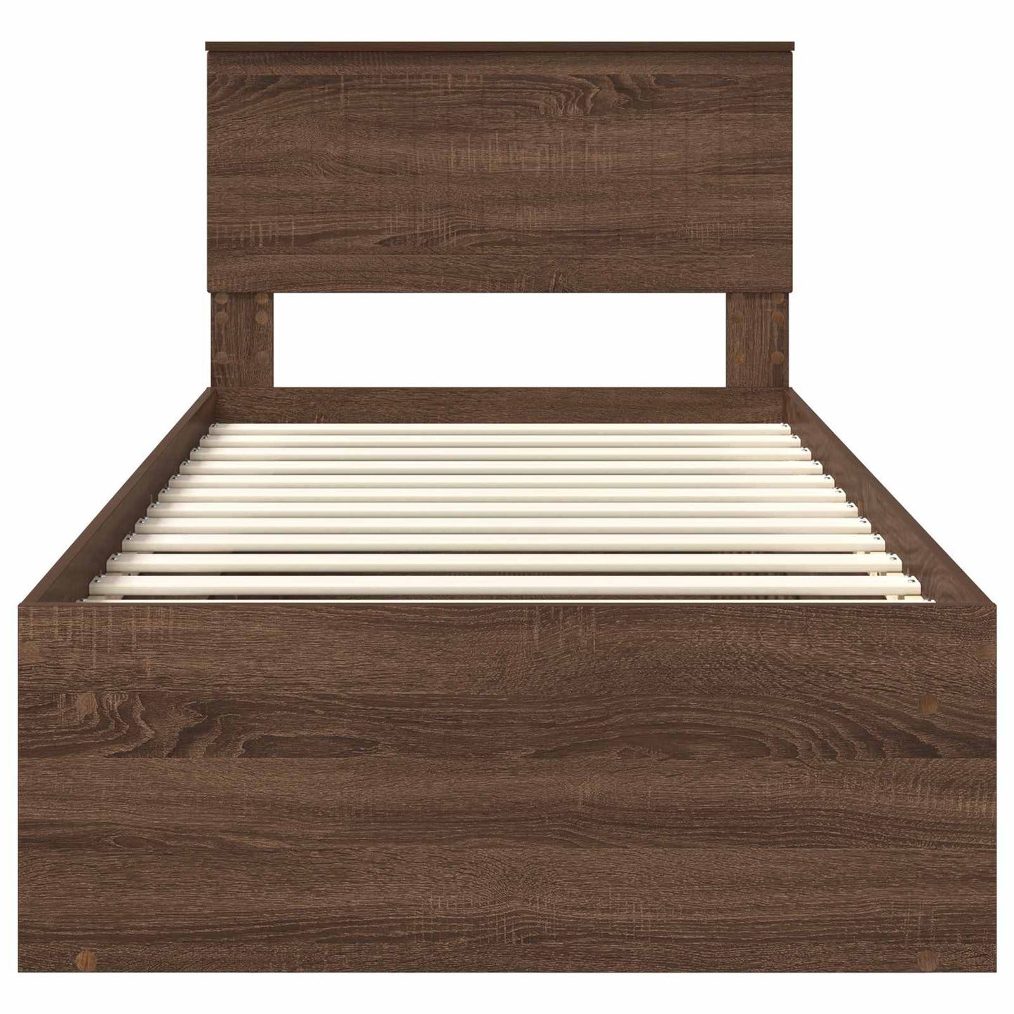 Struttura del letto Rovere Marrone 90 x 200 cm Pino massello | homemem39