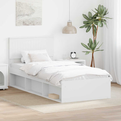 Struttura del letto Bianco 90 x 190 cm Pino massello | homemem39