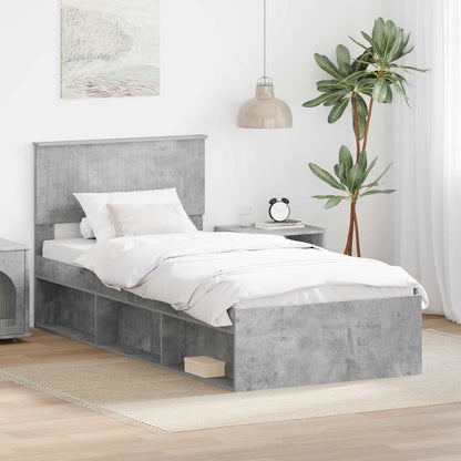 Struttura del letto Grigio Concretè 90 x 190 cm Pino massello | homemem39