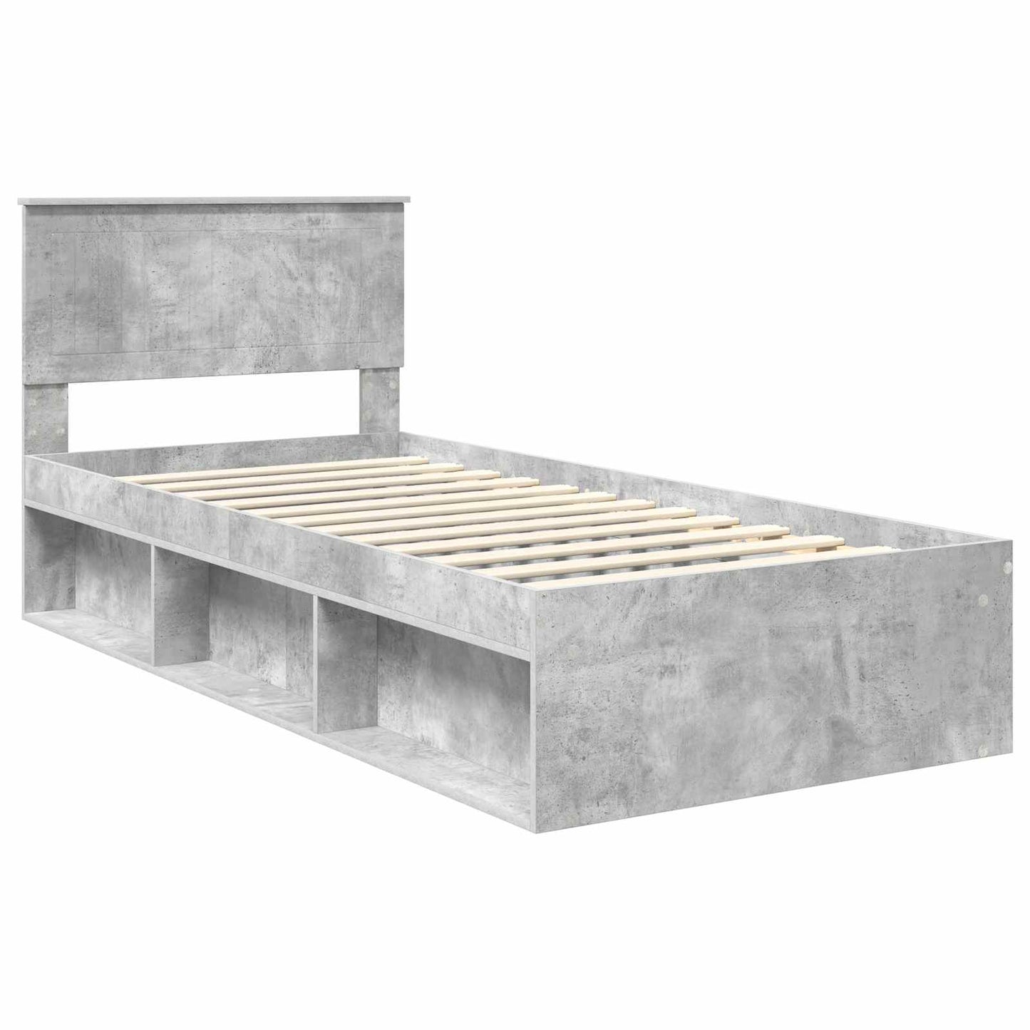 Struttura del letto Grigio Concretè 90 x 190 cm Pino massello | homemem39