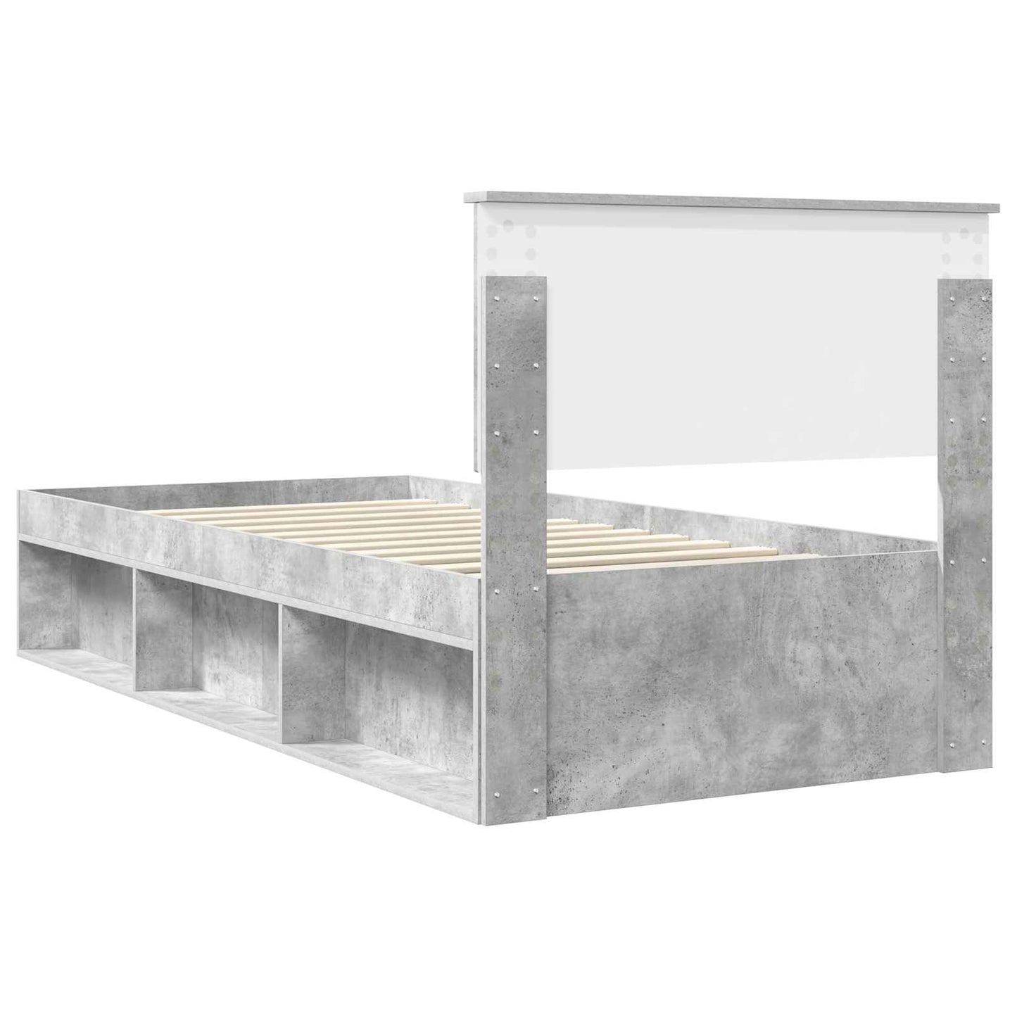 Struttura del letto Grigio Concretè 90 x 190 cm Pino massello | homemem39