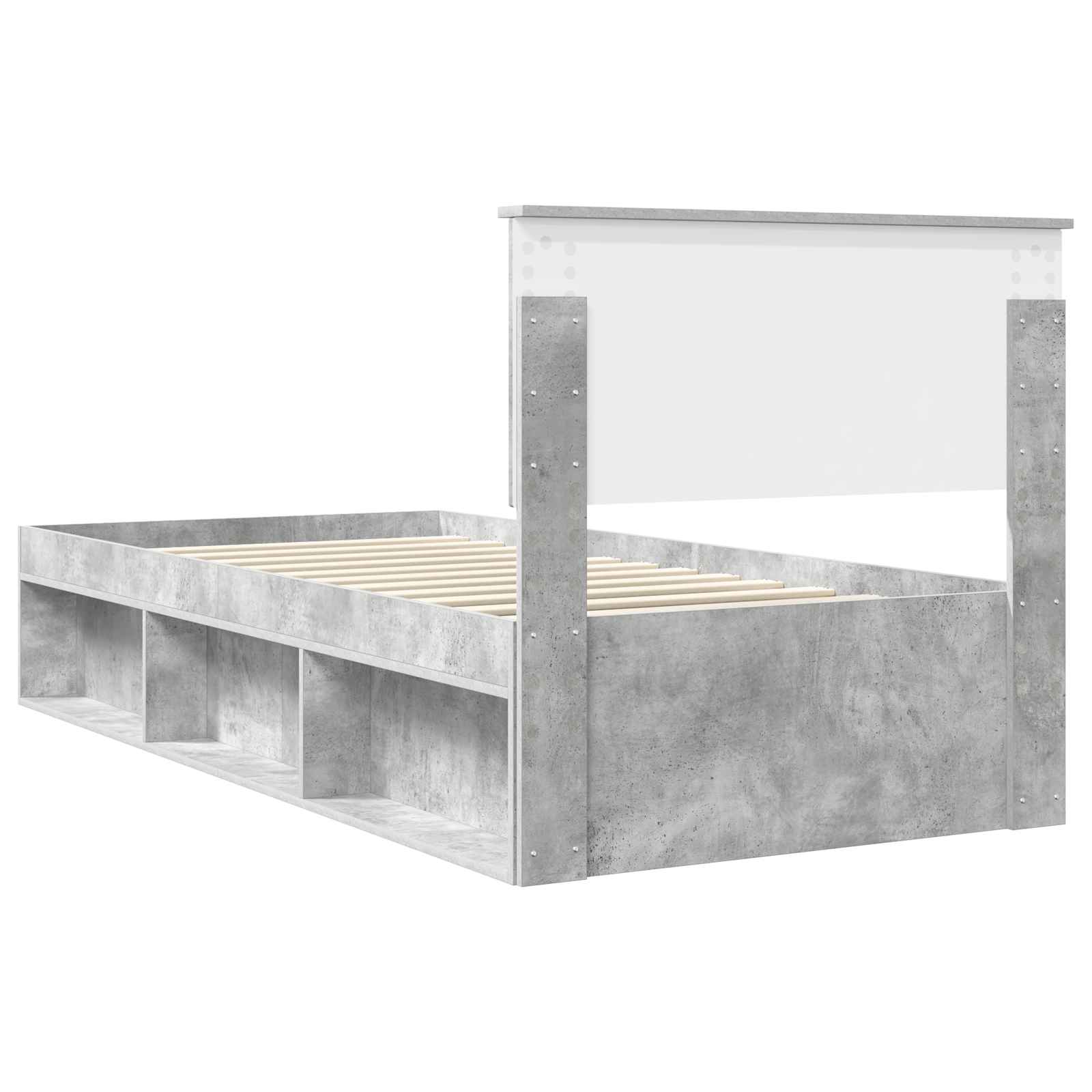 Struttura del letto Grigio Concretè 90 x 190 cm Pino massello | homemem39
