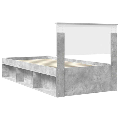 Struttura del letto Grigio Concretè 90 x 190 cm Pino massello | homemem39