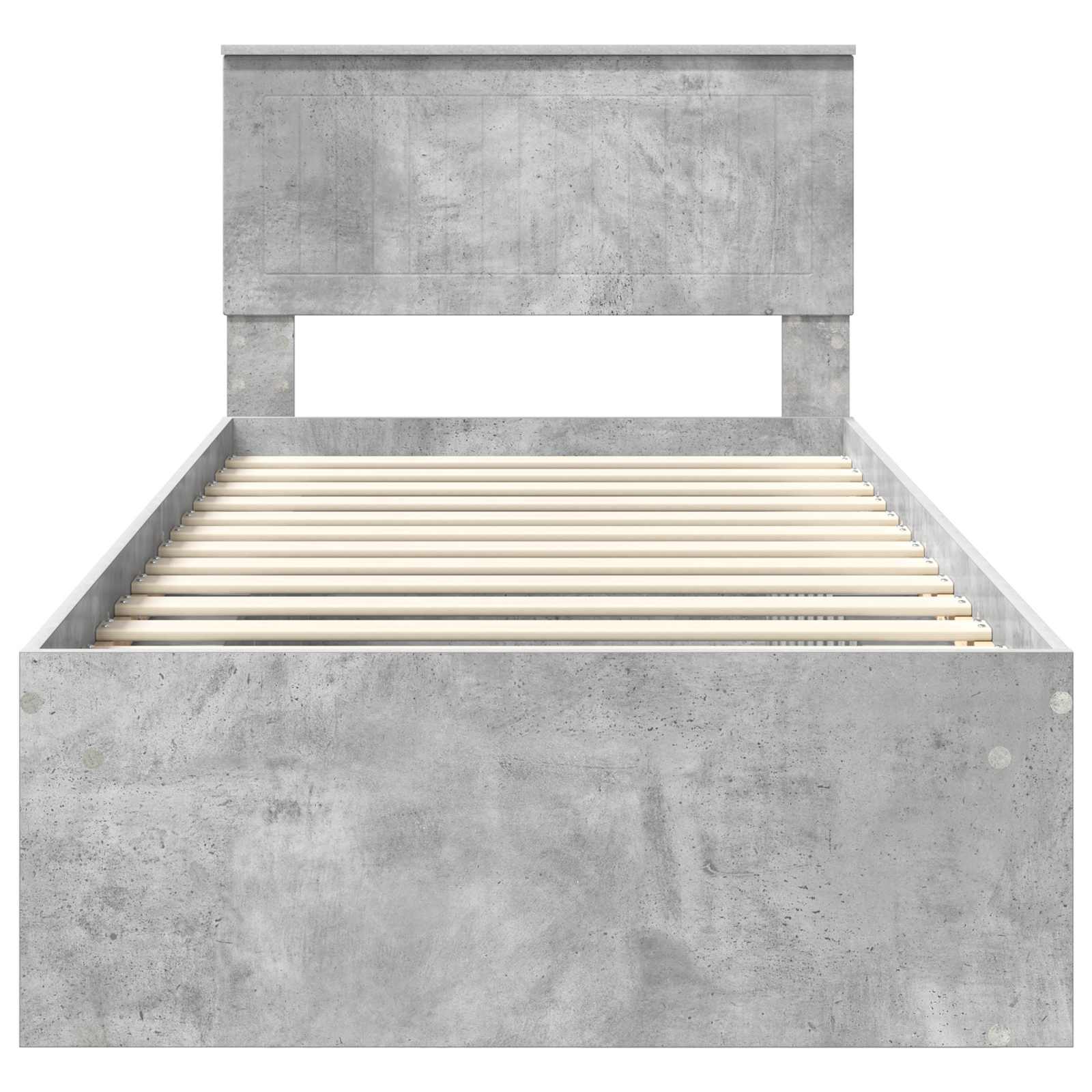Struttura del letto Grigio Concretè 90 x 190 cm Pino massello | homemem39