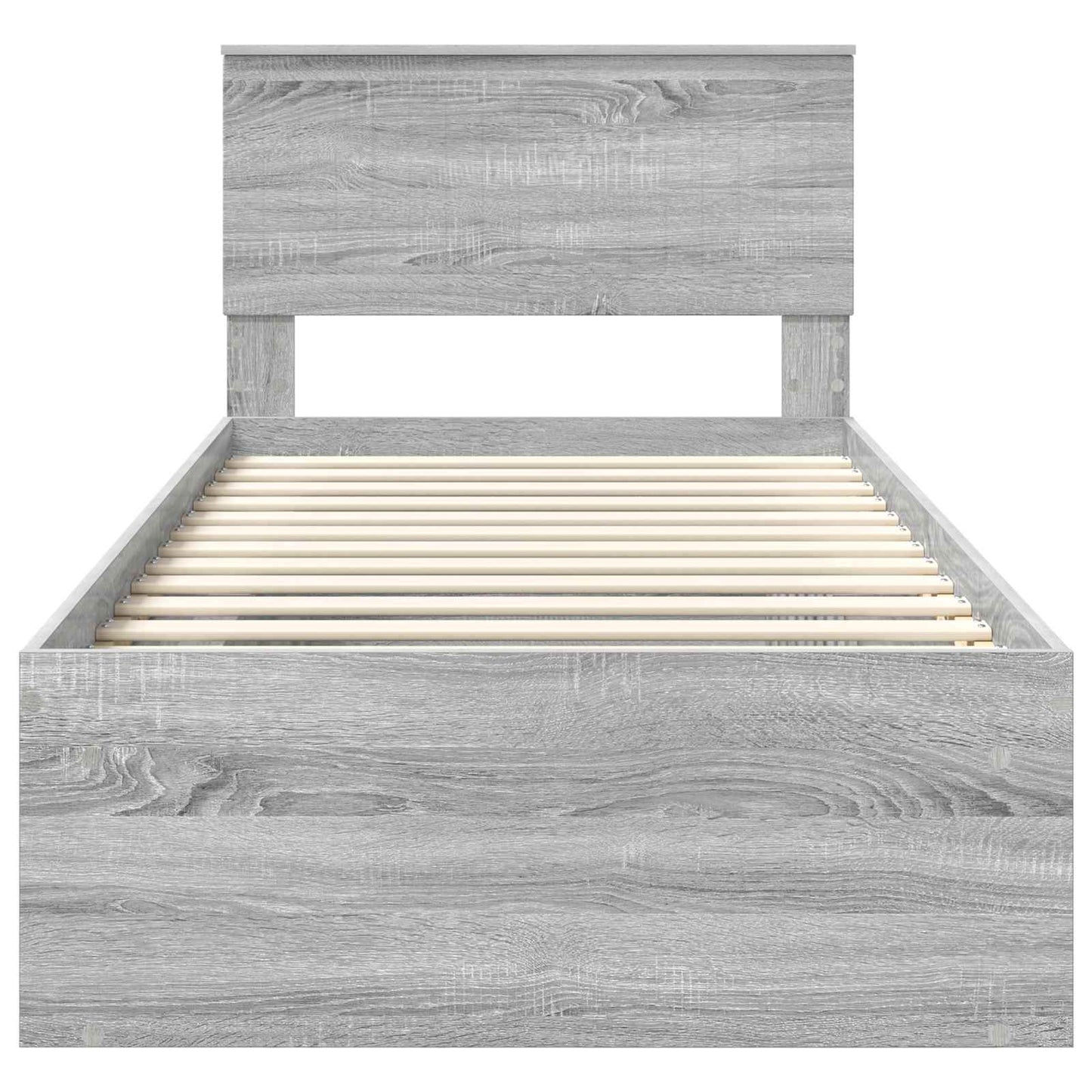 Struttura del letto Grigio Sonoma 90 x 190 cm Pino massello | homemem39