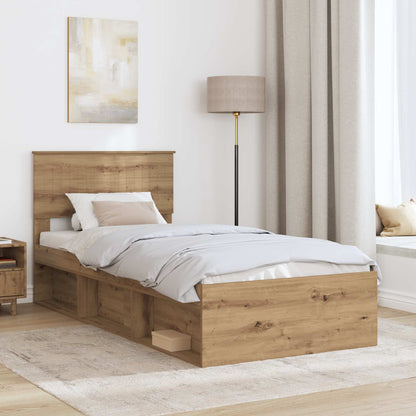 Struttura del letto con testiera Rovere Artigianale 90 x 190 cm | homemem39