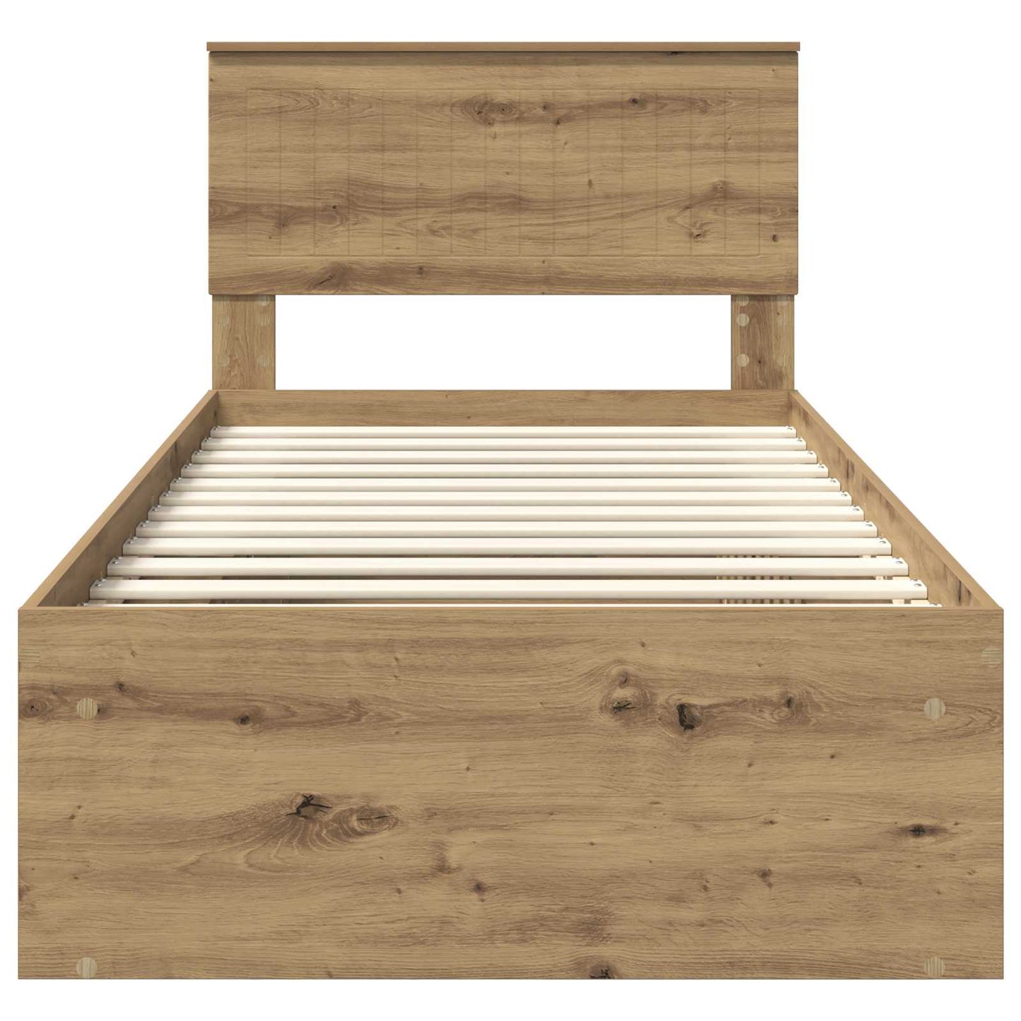 Struttura del letto con testiera Rovere Artigianale 90 x 190 cm | homemem39